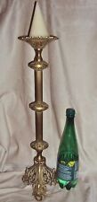 ANCIEN  PIQUE-CIERGE/ RELIGIEUX/EGLISE/ BRONZE /STYLE GOTHIQE/XIX-XXéme/H.56,5cm