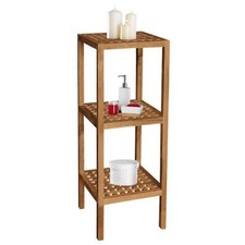 Étagère en Bois Noyer Etagère Verticale à Livres de Cuisine Porte-Serviettes