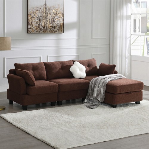 Teddy velvet sectional - velvet,