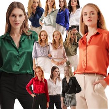 Chemisier Basic Femme Satin