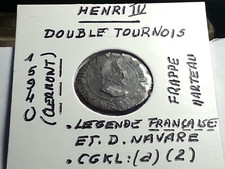 Henri IV Double Tournois Légende Française 1594 O Frappe Marteau