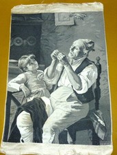 SOIE TISSEE  NEYRET Frères d'après BECHI  - Veillard et Enfant