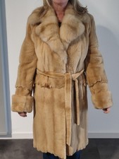 Manteau de fourrure vison éjaré et zibeline