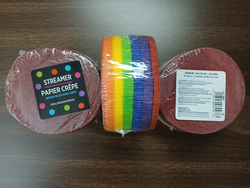 Rainbow crepe paper - rainbow,