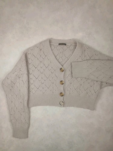 Gilet court ajouré - , beige