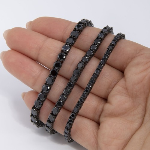Bracelet tennis noir en - de,