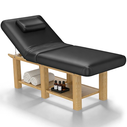 Wood wide massage table - wide,