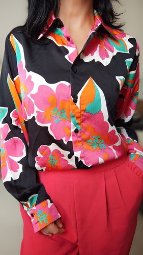 Chemise fleurie style - , pop