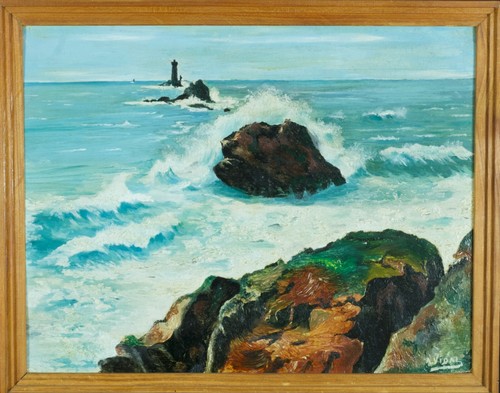 Beau tableau ancien marine - tableau,