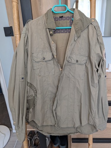 Chemise vert kaki - (8),