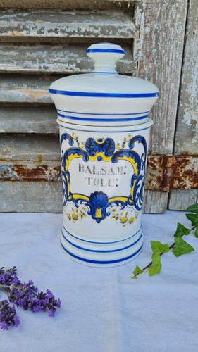 Ancien pot pharmacie en - a,
