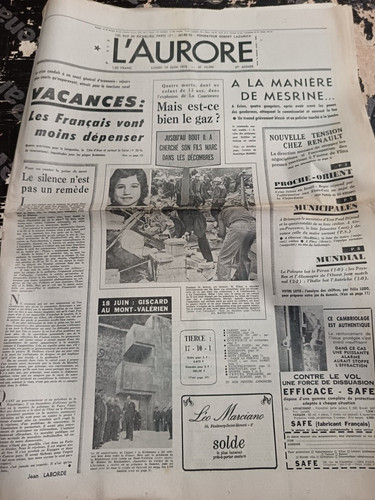Journal aurore juin 1978 - l'aurore, 19