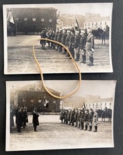 2 CARTES PHOTOS MILITAIRE.CPA Régiment Soldats Drapeau Cérémonie Épées Légion