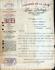ARTAIX prés MARCIGNY (71) USINE / TUILERIE DE LA LOIRE "Louis LABAYE" en 1917