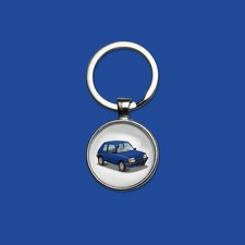 Porte-clés Peugeot 205 bleue