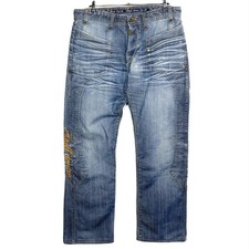 Jean Baggy Streetwear Brodé Cyber y2k Vintage 2000’s Staff Denim