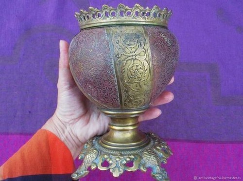 Cache pot ancien bronze - , xix