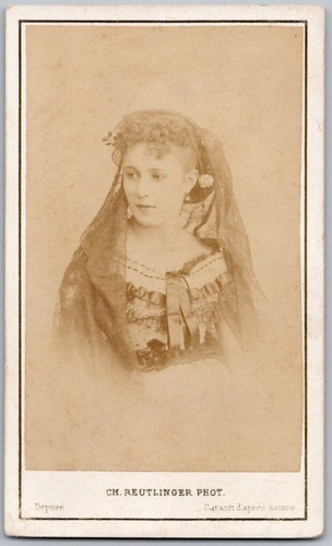 Cdv 1870 martha actrice la - cdv, à