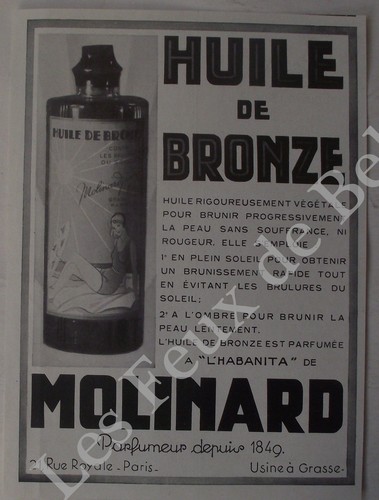 Publicité huile bronze - huile,