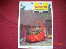 BROCHURE   PUBLICITAIRE   ENSILEUSE  TAARUP   DOUBLE -COUPE  "S"  502