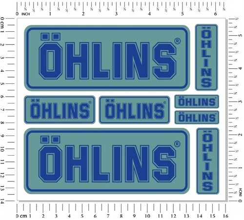 Ohlins fork shock - stickers, set