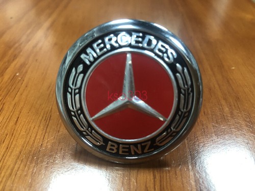 Red mercedes benz bonnet - bonnet, hood