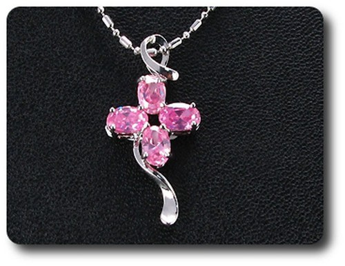 Pendentif saphir rose 4x6 - saphir,