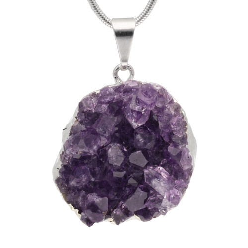 Améthyste druse pendentif - améthyste,
