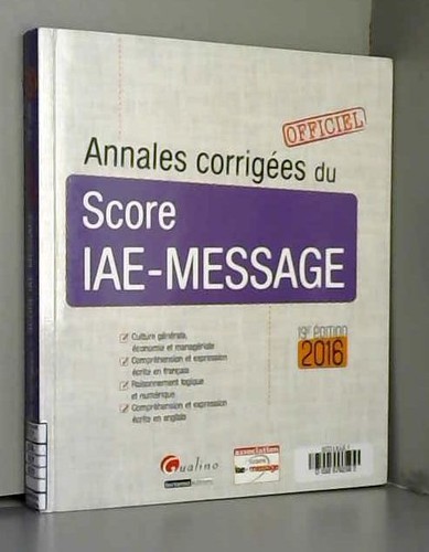 Annales corrigées score - du,