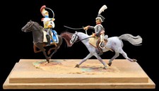 P. LEFEBVRE - CARABINIER - HUSSARD PRUSSIEN LIGNY 1815 /  figurine soldat