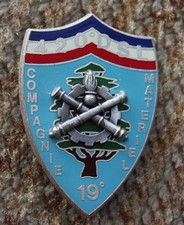 insignes militaires armée de terre FINUL COMPAGNIE MATERIEL 19° MANDAT  DELSART