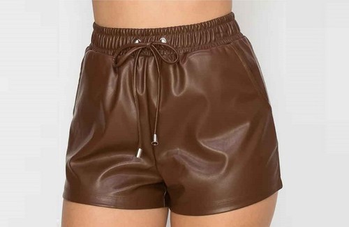 Nouveau short cuir - short,