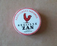 JOLIE BOITE ANCIENNE  REGLISSE ZAN EN TÔLE LITHOGRAPHIEE 