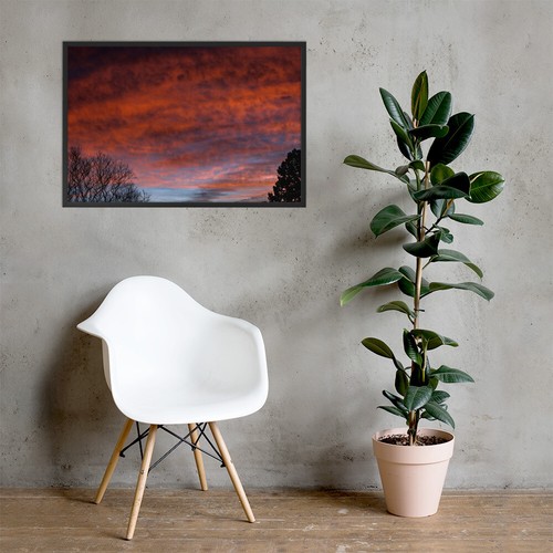 Sherbet skies framed - framed, matte