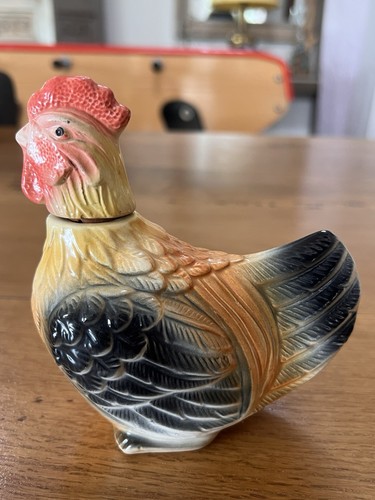 Carafe barbotine coq poule - carafe,