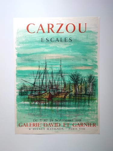 Carzou affiche exposition - exposition, 1958