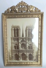 CADRE ANCIEN BRONZE EMPIRE XIX SPHINX GRIFFON PORTE PHOTO ANTIQUE FRAME PORTRAIT