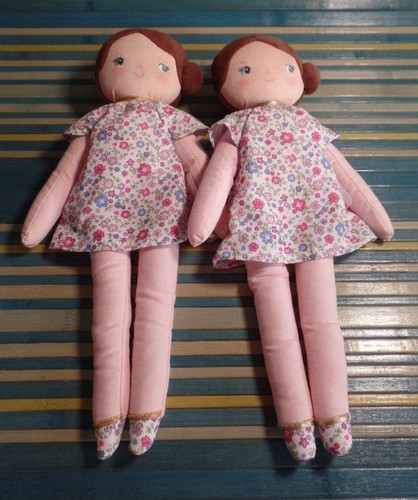 Lot doudou poupée rose - lot,