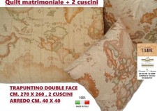 Couette Couvre-Lit 1 ^Classe Alviero Martini Double Face + 2 Oreillers