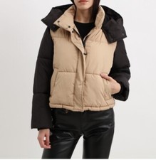 Doudoune Zara Bicolore Noir Et