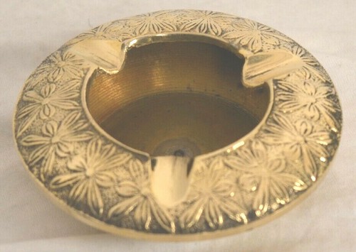 Ancien cendrier rond laiton - rond, en