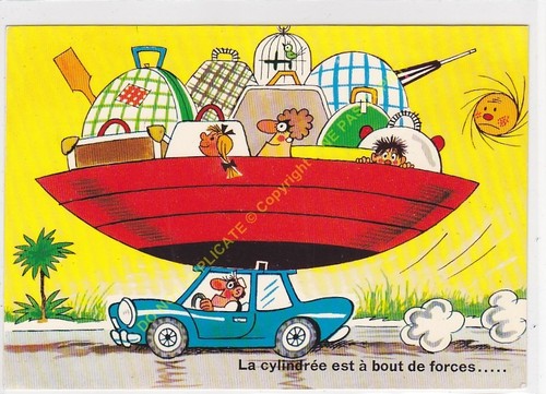 Humour voiture la - cp,