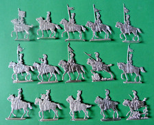Plats d'étain - Zinnfiguren  - 15 cavaliers lanciers français premier Empire