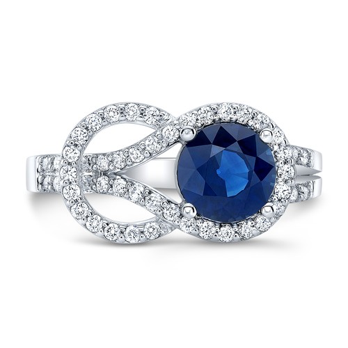 14k blanc diamant saphir - or,