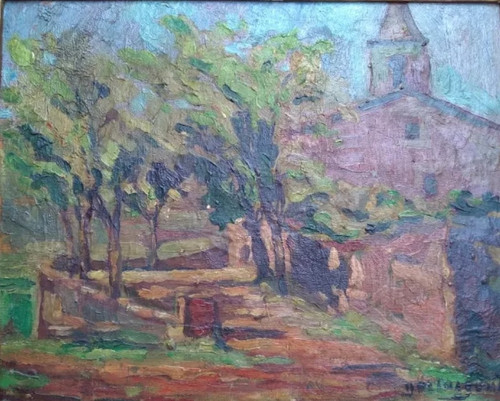 Tableau ancien huile - ancien, paysage