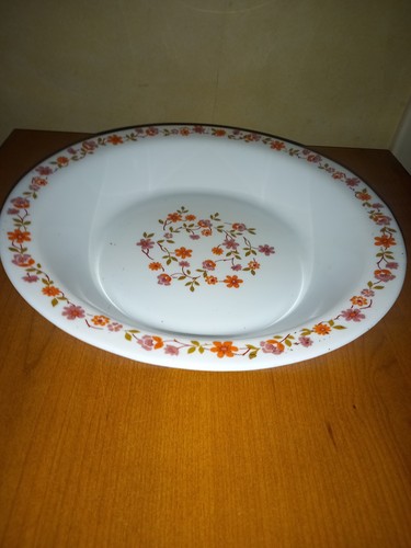 Plat arcopal motif fleurs - plat,