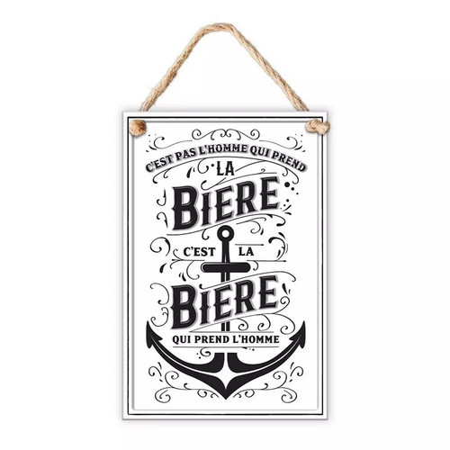 Plaque métal biére déco - plaque,
