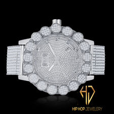 Men Flower Pave Bezel Custom