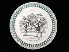 Assiette Parlante en faiences de ST-AMAND intitulé LA CHASSE