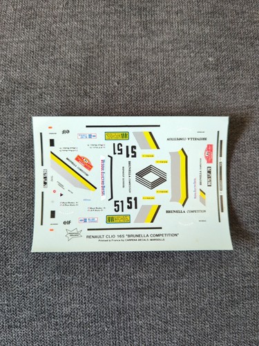 Decal renault clio 16s - 1/43,
